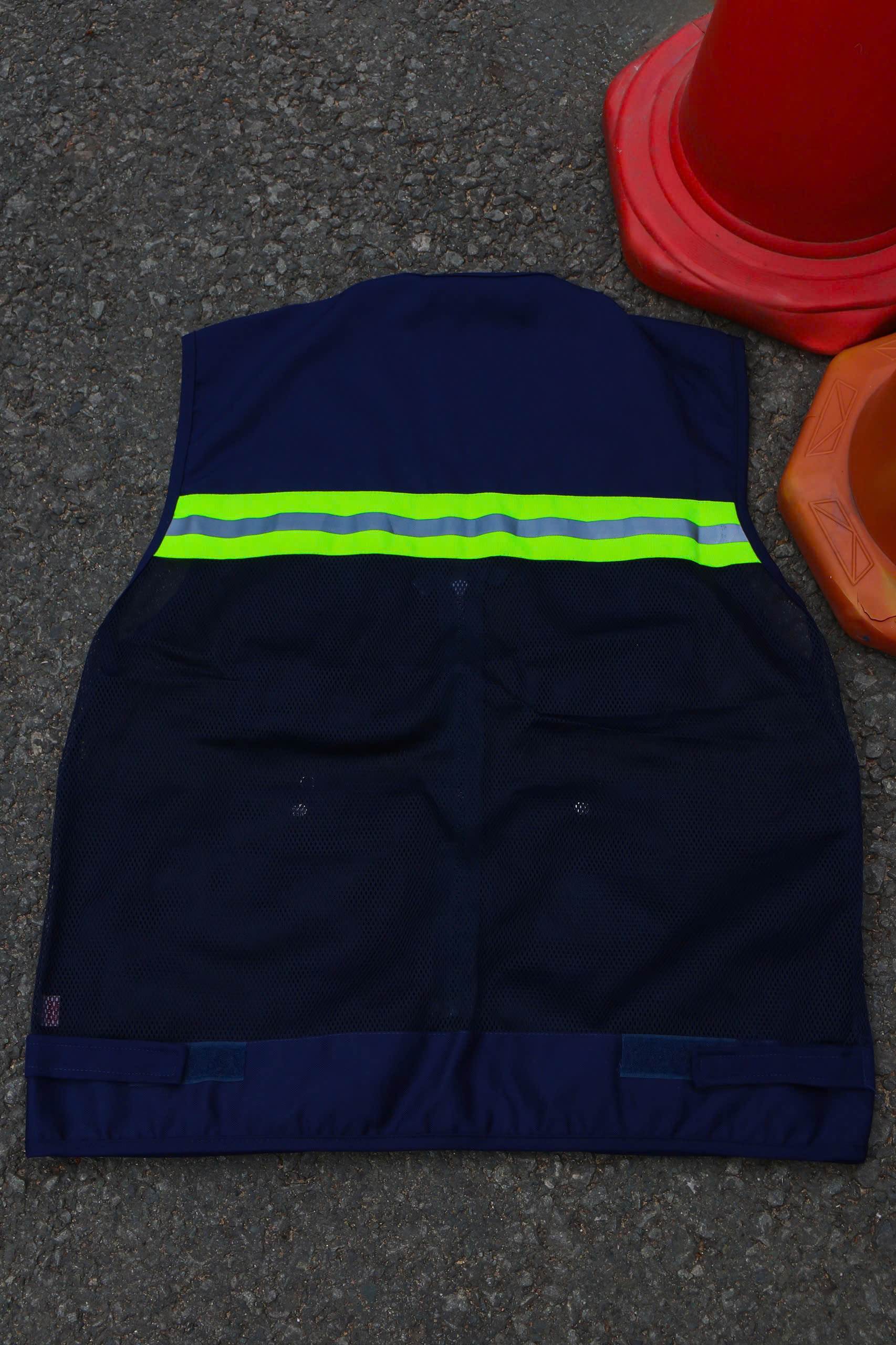 Áo ghile phản quang xanh đen 3K